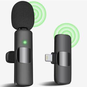 IIQ Wireless Lavalier Microphone for iPhone – Mini Clip-On Lapel Mic for Video